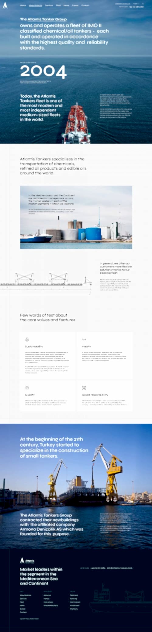 Denizcilik için web sitesi