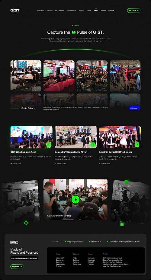 Oyun Fuarı Web Sitesi